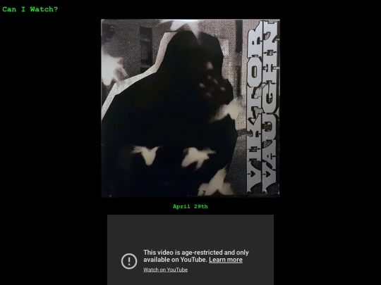 Pages/Music/Ramblings/caniwatch/letmewatch screenshot