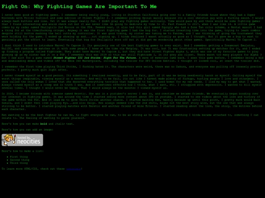 Pages/VideoGames/FightingGames/FightOn/FightOn screenshot
