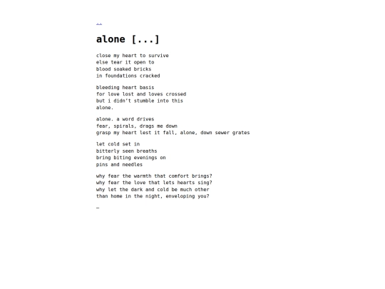 writings/2000/01/01/alone screenshot