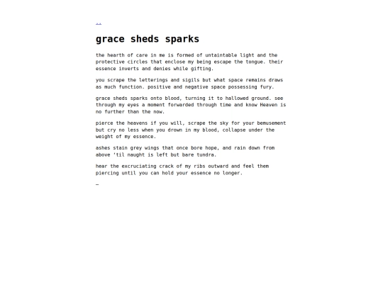 writings/2025/10/27/grace-sheds-sparks screenshot