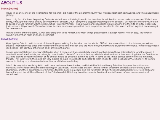 pages/about screenshot