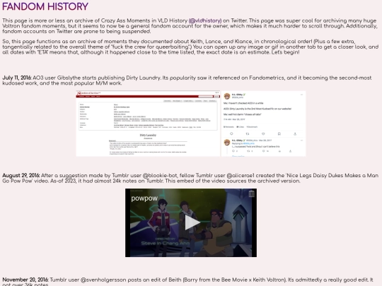 pages/history screenshot