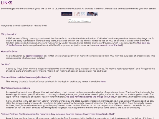 pages/links screenshot