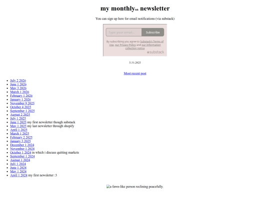 newsletter/blog screenshot