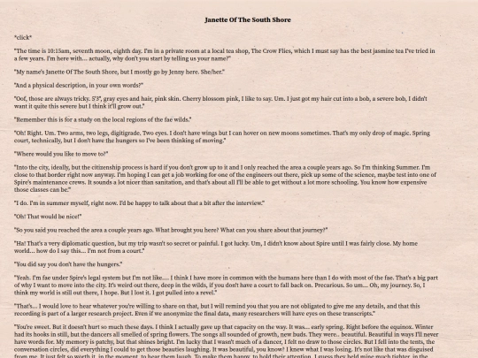 writing/janette of the south shore interview screenshot