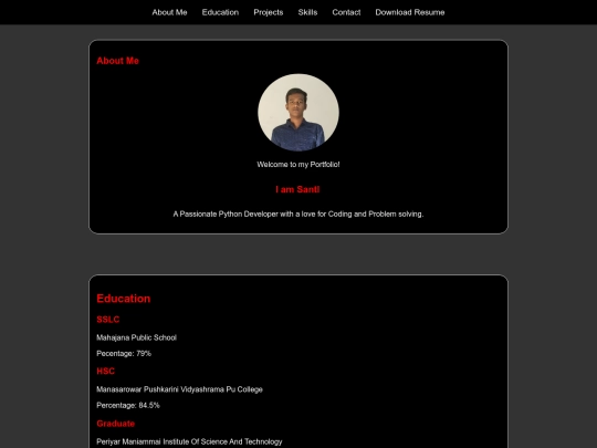 portfolio screenshot