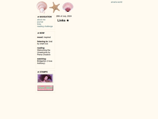 links screenshot
