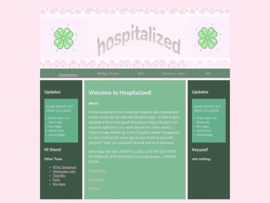 MainpageHOSPITALIZED screenshot
