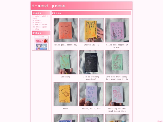zines screenshot