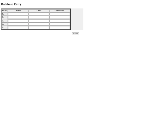database screenshot