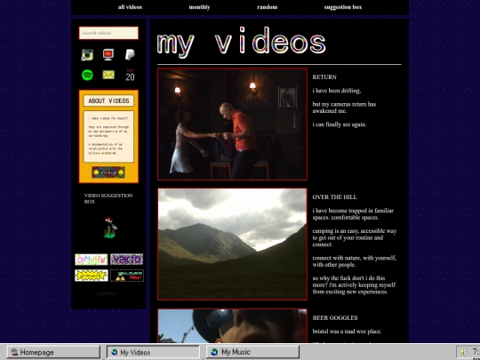 videos screenshot