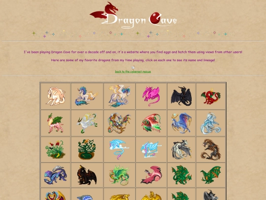 collections/dragcave screenshot