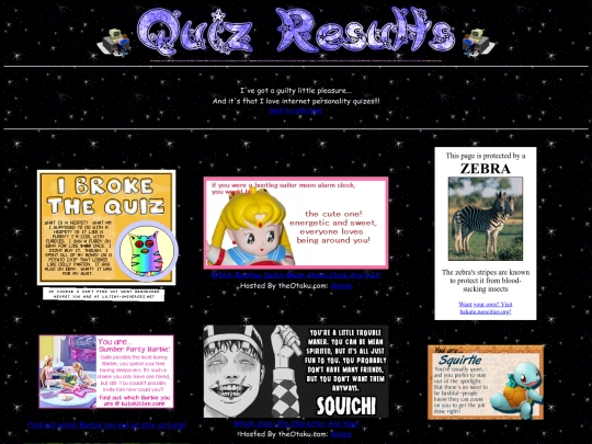 collections/quizes screenshot