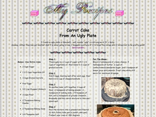 recipes/carrotcake screenshot