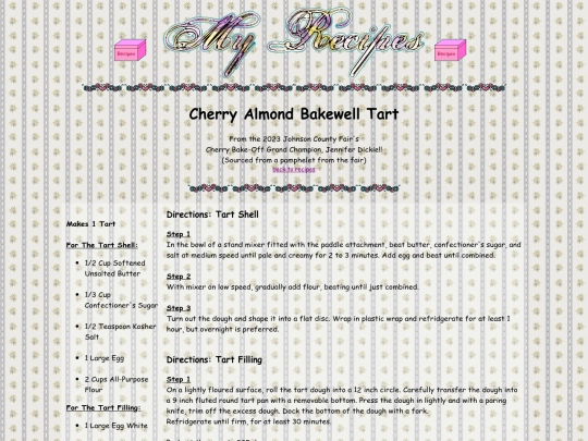 recipes/cherrytart screenshot