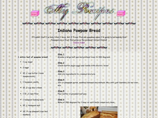recipes/pawpaw screenshot