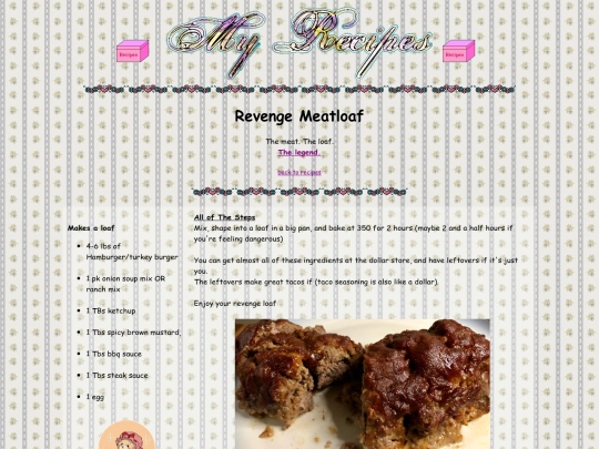 recipes/revengemeatloaf screenshot