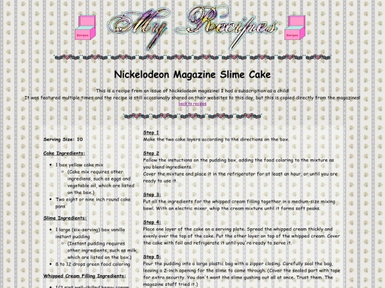 recipes/slimecake screenshot