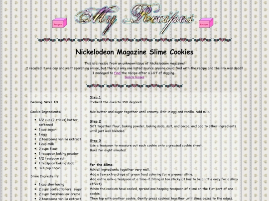 recipes/slimecookies screenshot