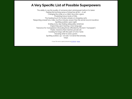 veryspecificlist screenshot