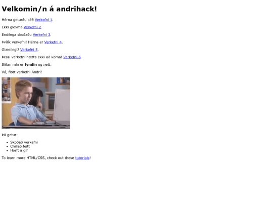index screenshot