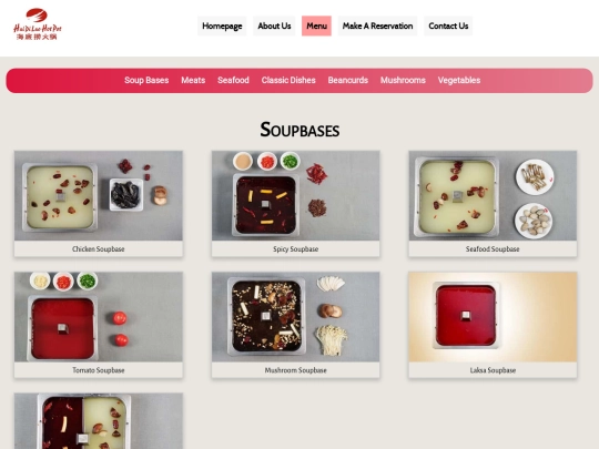 menu screenshot