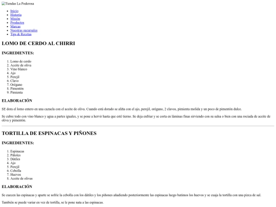 LaPoderosa/recetas screenshot