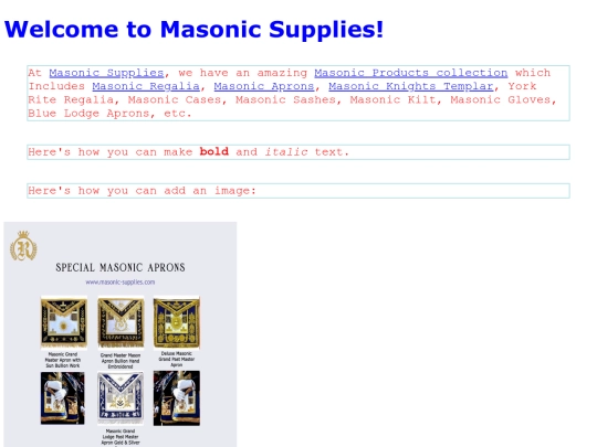 masonicsupplies screenshot