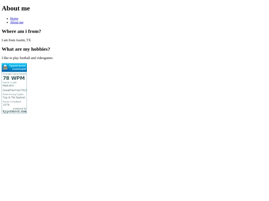 aboutme3 screenshot