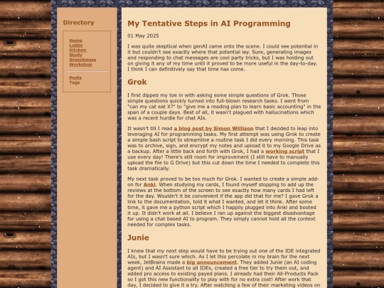 Workshop/My Tentative Steps in AI Programming screenshot