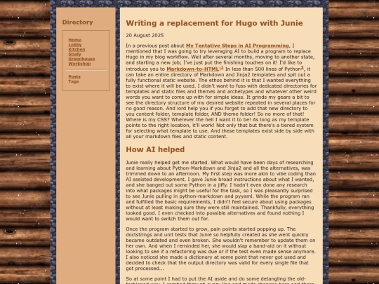 Workshop/Writing a replacement for Hugo with Junie screenshot