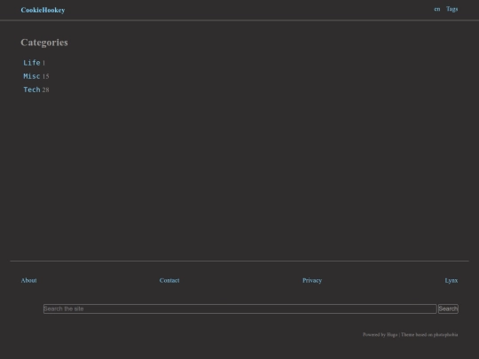 categories screenshot