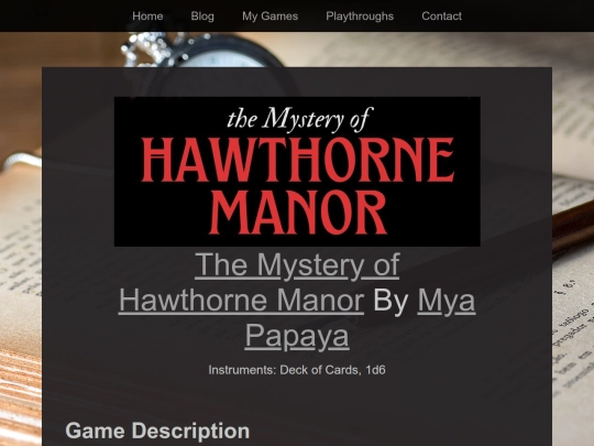 Playthroughs/Solovember2024/hawthornemanor screenshot