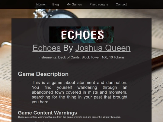 Playthroughs/echoes screenshot