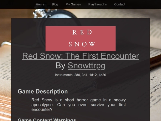 Playthroughs/red-snow screenshot