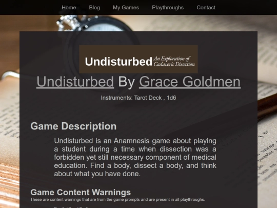 Playthroughs/undisturbed screenshot