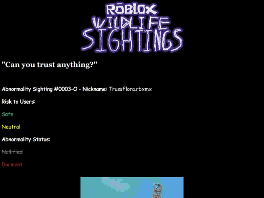 wildlifesightings.neocities.org (9 15 25)/anomalies/0003-O screenshot