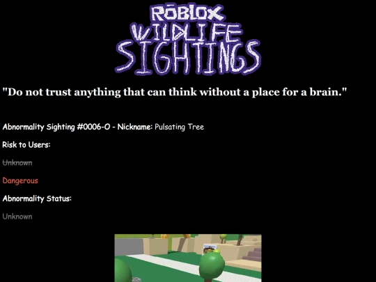 wildlifesightings.neocities.org (9 15 25)/anomalies/0006-O screenshot