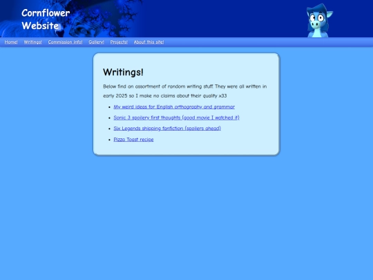 writings screenshot