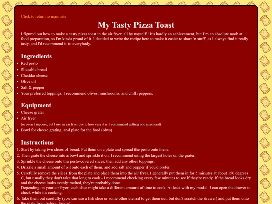 writings/pizzatoast screenshot
