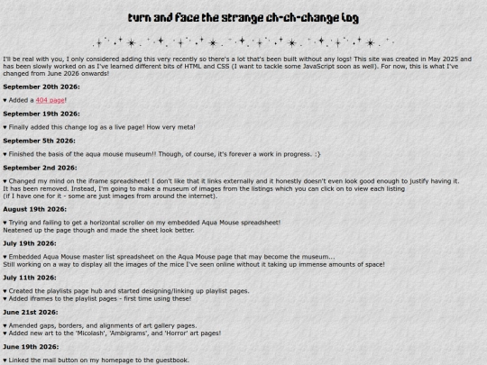 changelog screenshot