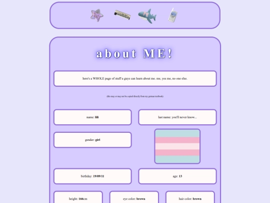 about-me screenshot