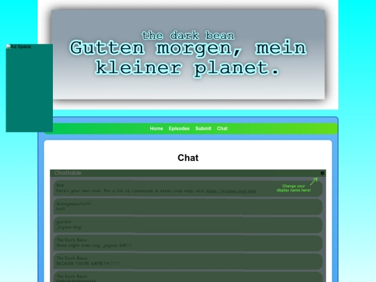 TheDarkBean/KleinerPlanet/chat screenshot