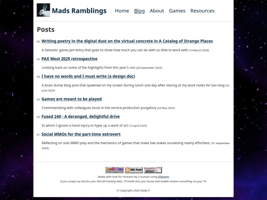 blog screenshot