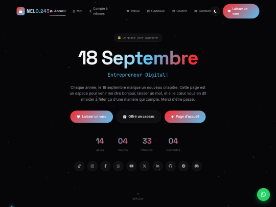 anniversaire screenshot