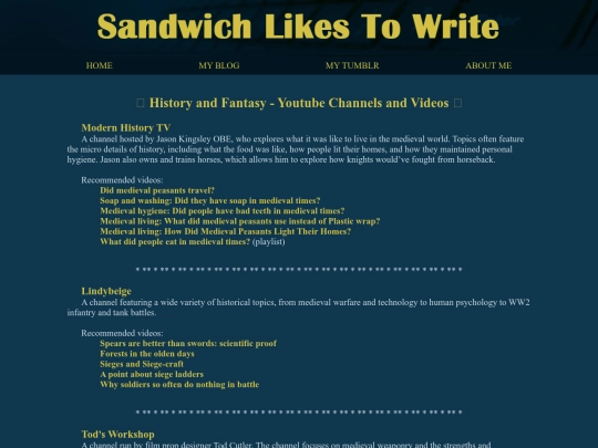 resourcelists/youtubefantasyhistory screenshot