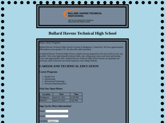 Web-design/2-CSS/External_Styles_Bullard_Open_House screenshot