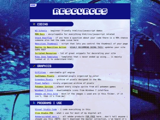 resources screenshot