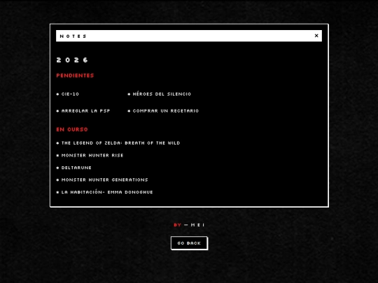 notes screenshot