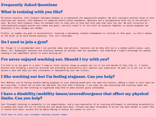 faq screenshot